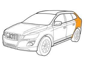 покраска заднего крыла volvo xc60